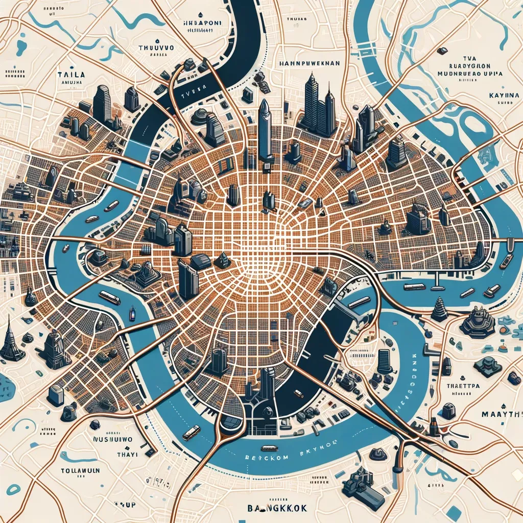 Karte Bangkok